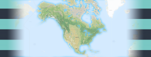 Map of North America Region