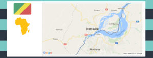 Map and flag of Congo Brazzaville.