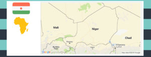 Map and flag of Niger.